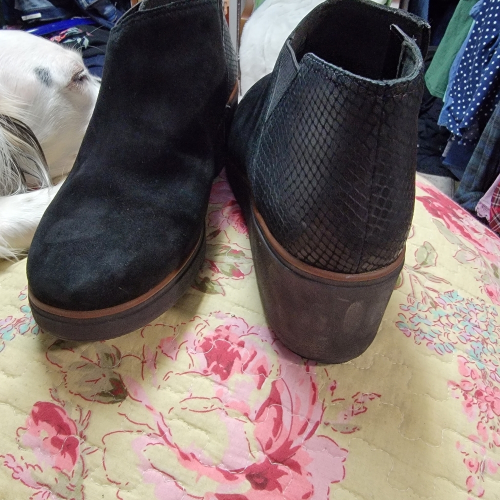 Clark's wedge booties